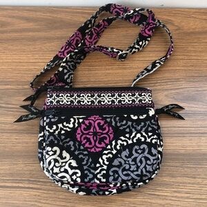 Vera Bradley Canterberry Magenta Zip Hipster Crossbody Handbag